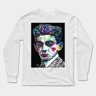 EGON SCHIELE watercolor and ink portrait .1 Long Sleeve T-Shirt